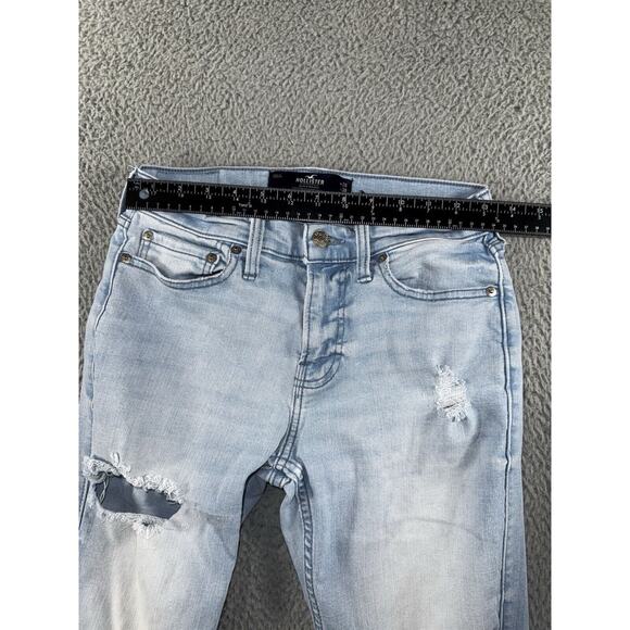 Hollister Jeans Men 28x27 Slim Straight Leg Distressed Low Rise Preppy Casual - Picture 3 of 8